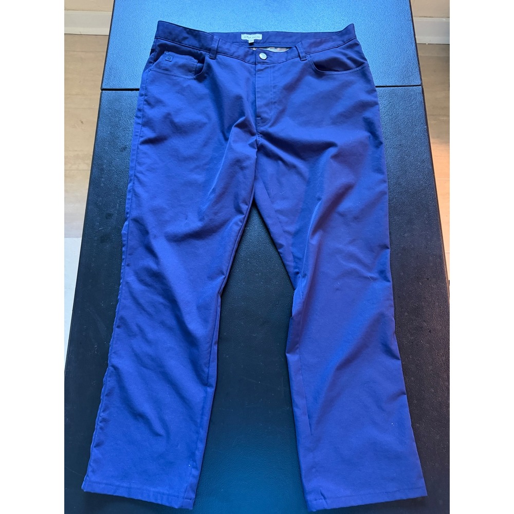 Peter Millar Crown Sport Mens 38x34 Navy Blue Performance Golf Pants ME0EB66FB
